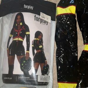 Costume fireman Forplay Black and Yellow Romper Set. Cosplay, Halloween costume